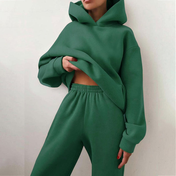 Women's Jogger Set | 2-Piece: Hoodie & Trousers with Stretch Waistband