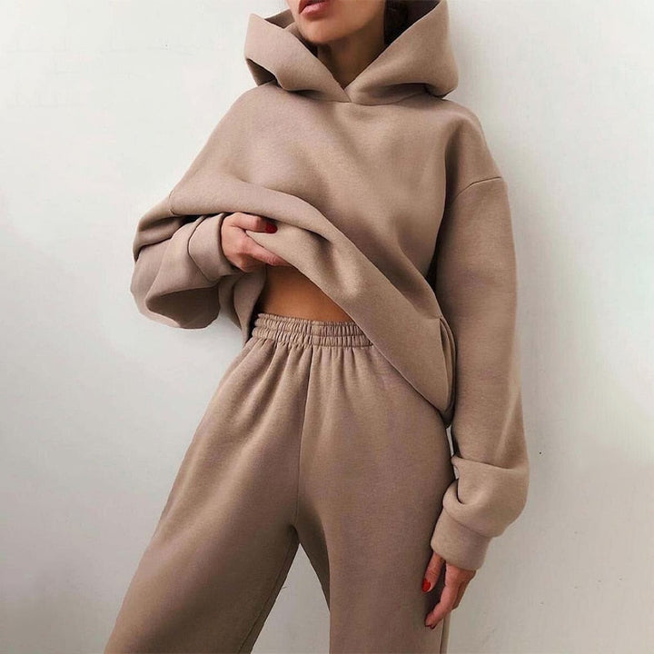 Women's Jogger Set | 2-Piece: Hoodie & Trousers with Stretch Waistband