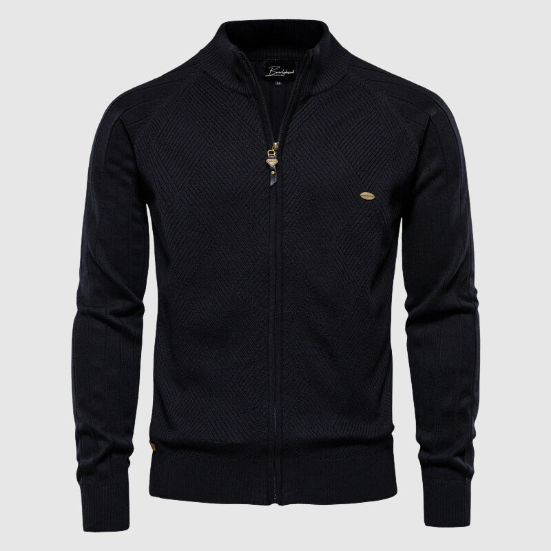 Men’s Full-Zip Cotton Vest – Versatile Layer for Everyday Wear