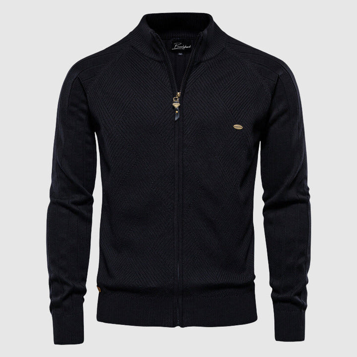 Men’s Full-Zip Cotton Vest – Versatile Layer for Everyday Wear