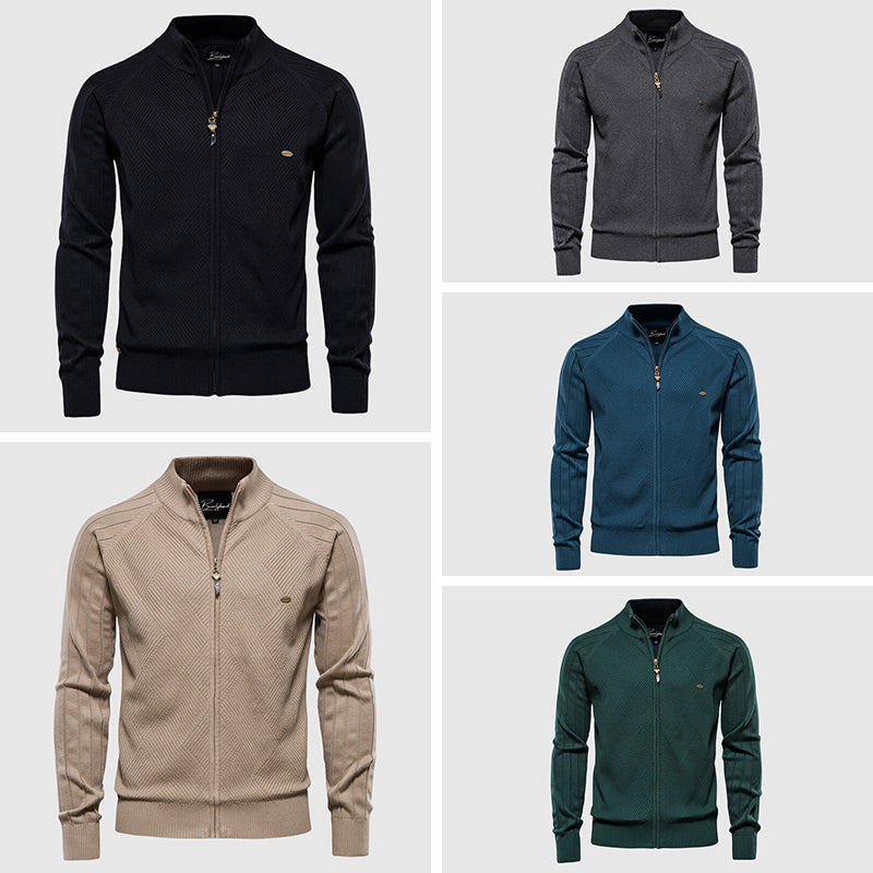 Men’s Full-Zip Cotton Vest – Versatile Layer for Everyday Wear