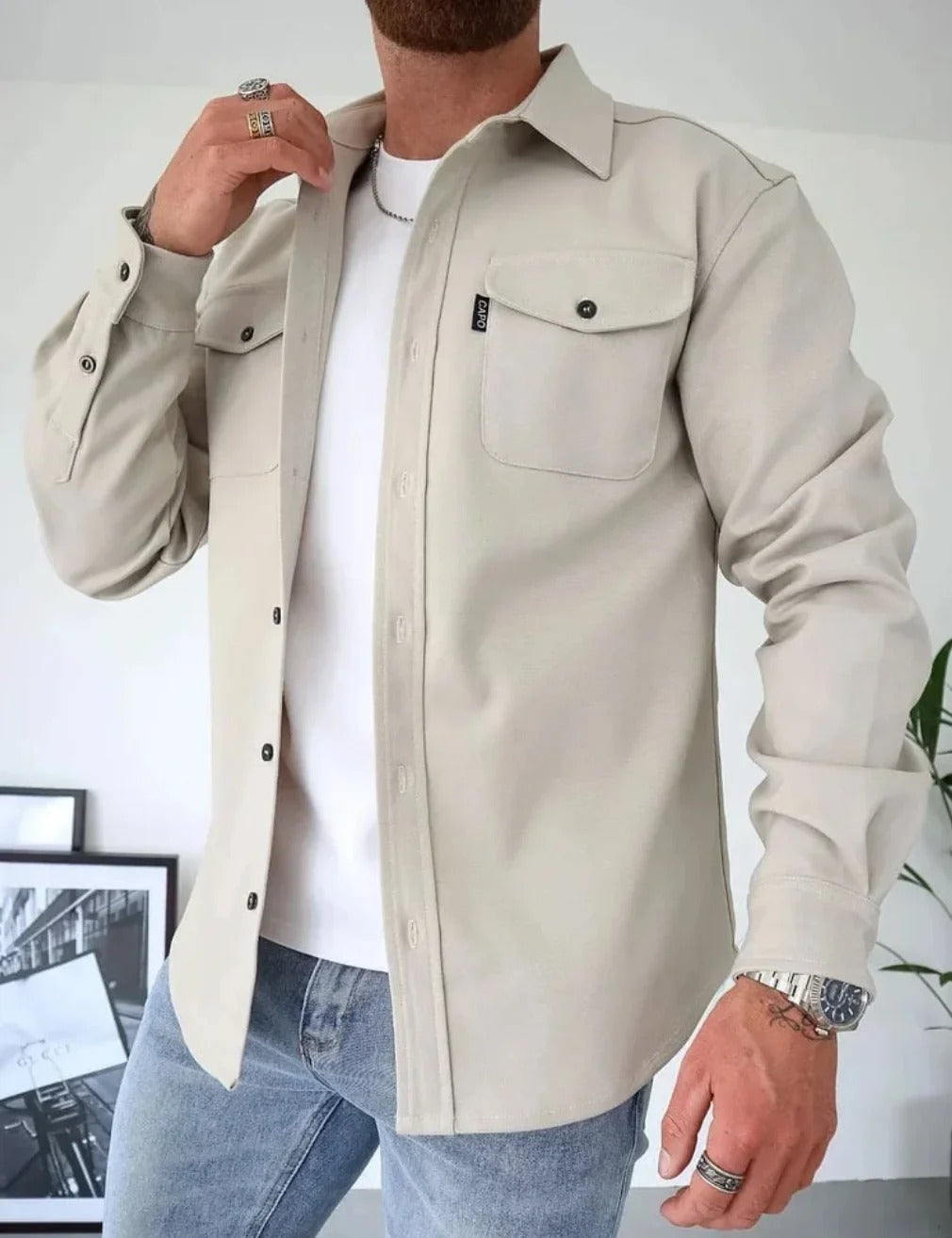 Experience Refined Style with the Shirt Jacket for Men