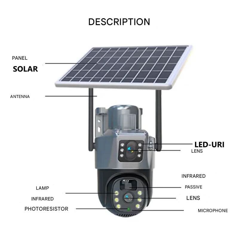 DualGuard Solar 4K – Wireless Security Camera with Solar Panel and 360° View