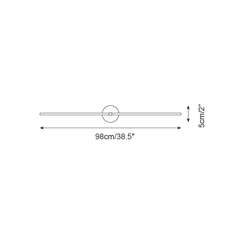 Minimalist Linear Two-Arm Wall Light, Modern Style