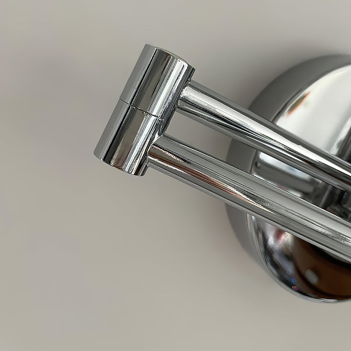 Flare Chrome Wood Mid-Century Wall Light