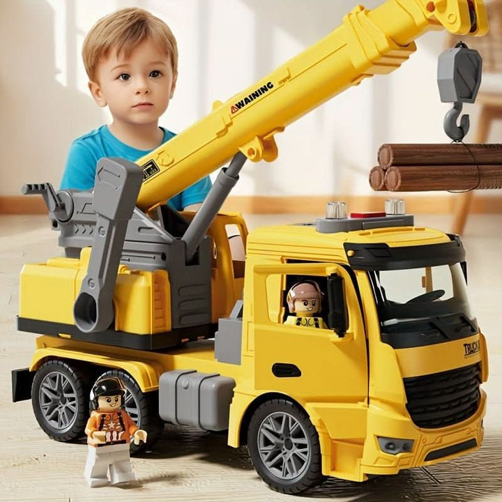 BuildPlay Toy Crane – Construction Vehicle with Light, Sound and Movable Crane Arm (Ages 3+)