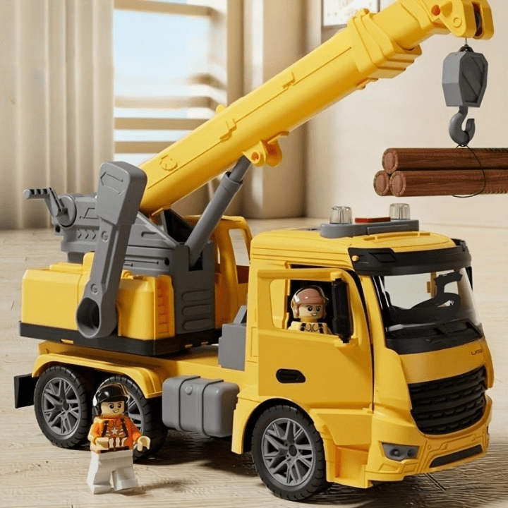 BuildPlay Toy Crane – Construction Vehicle with Light, Sound and Movable Crane Arm (Ages 3+)