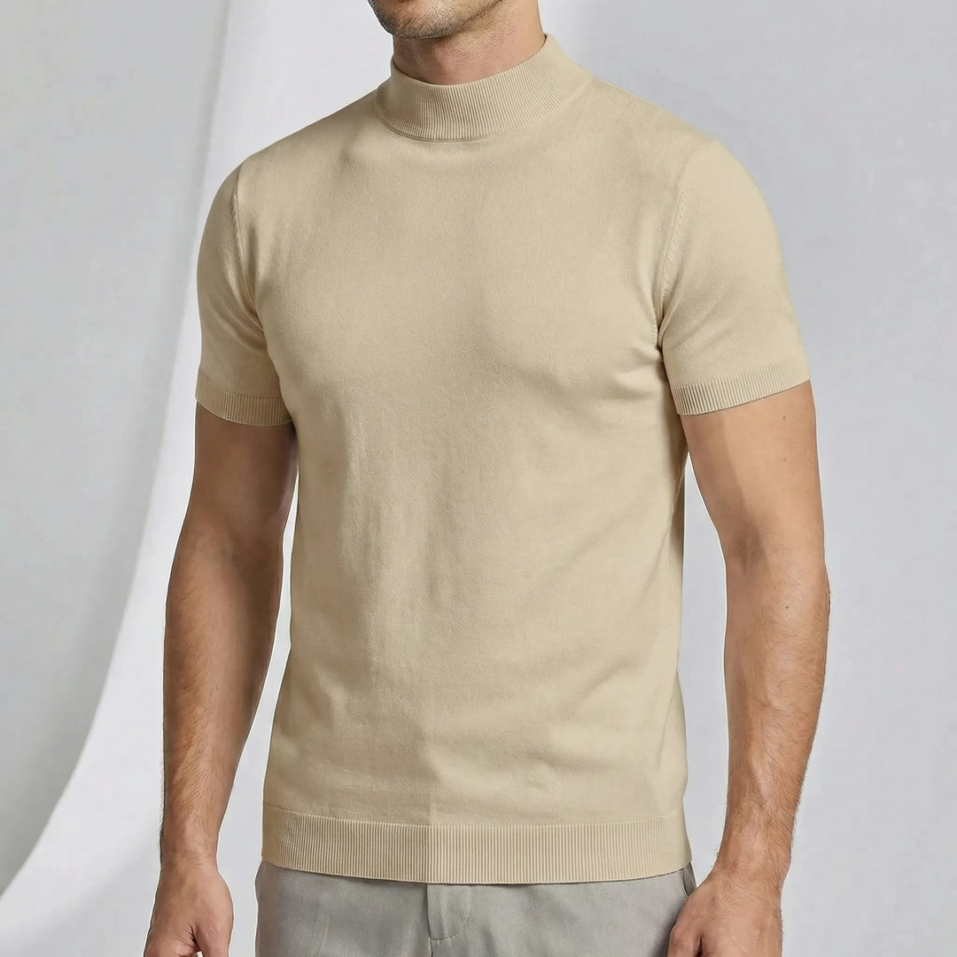 Short-Sleeved Stand-Collar T-Shirt - Riccardo