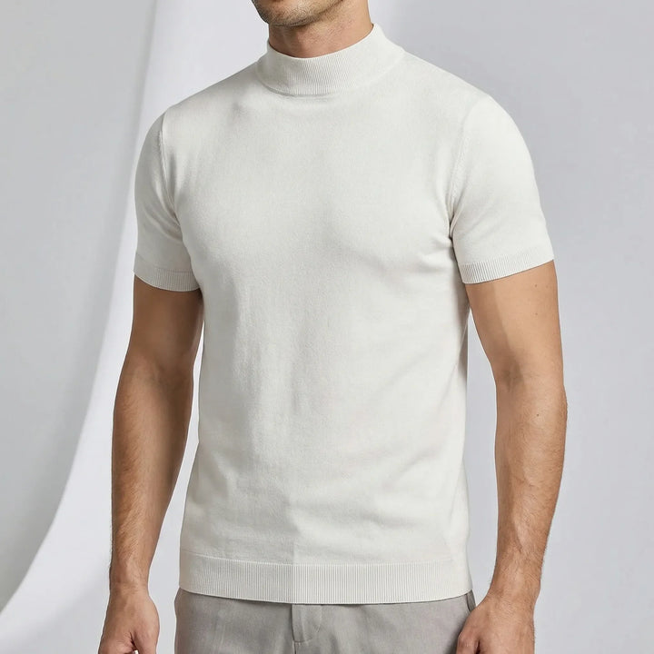 Short-Sleeved Stand-Collar T-Shirt - Riccardo