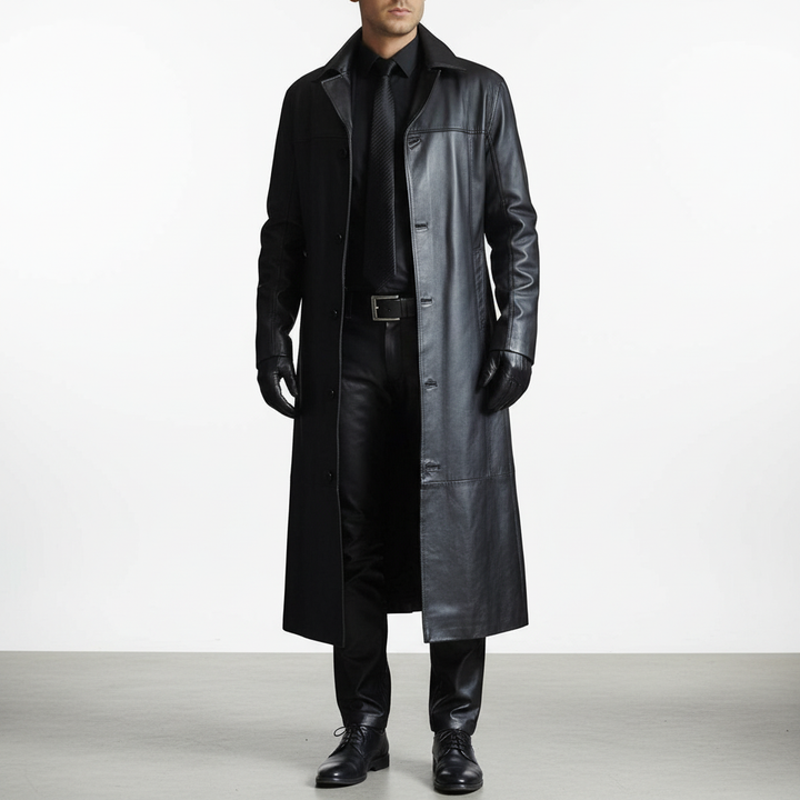 Long Leather Coat - Anton