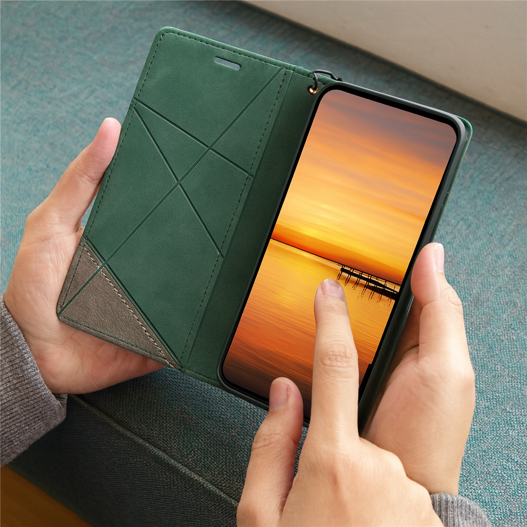 Foldable Leather Case for Smartphones