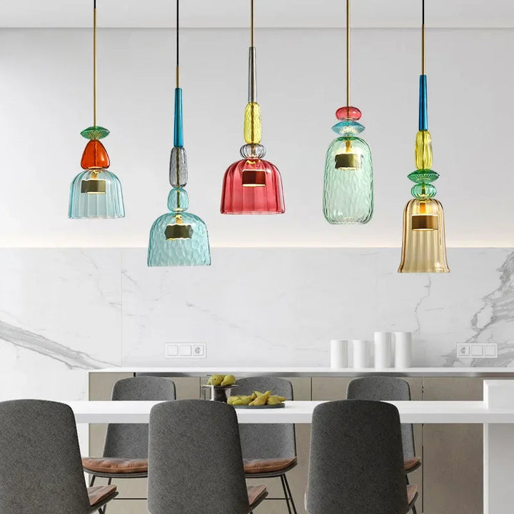 Adjustable Coloured Pendant Light