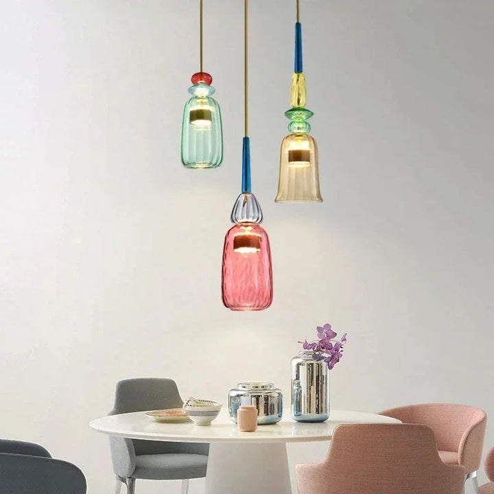 Adjustable Coloured Pendant Light