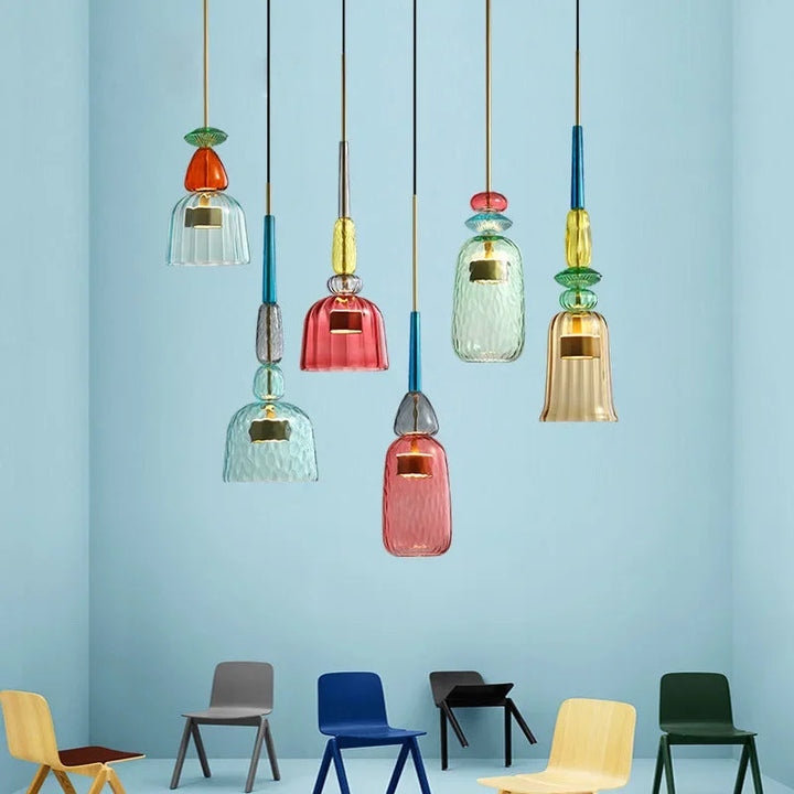 Adjustable Coloured Pendant Light