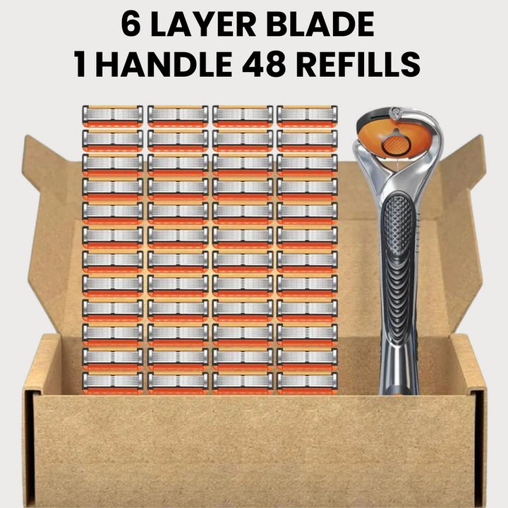 Multi-layer razor blade set for gentle glide, precise contours and a thorough shave - 24 or 48 Count