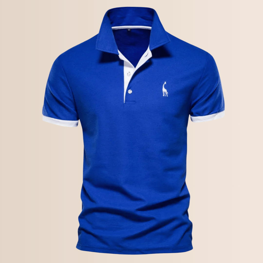 Men’s Cotton Stand Collar Polo Shirt