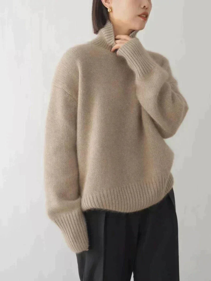 Soft Cashmere Women's Polo Neck Jumper - Seraphina