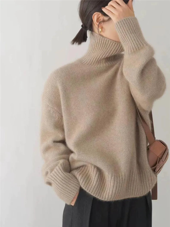 Soft Cashmere Women's Polo Neck Jumper - Seraphina