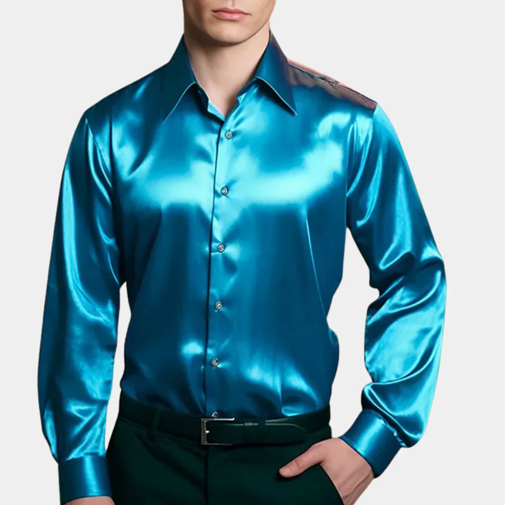 Men's Satin Shirt - Stylish and Versatile for Any Occasion