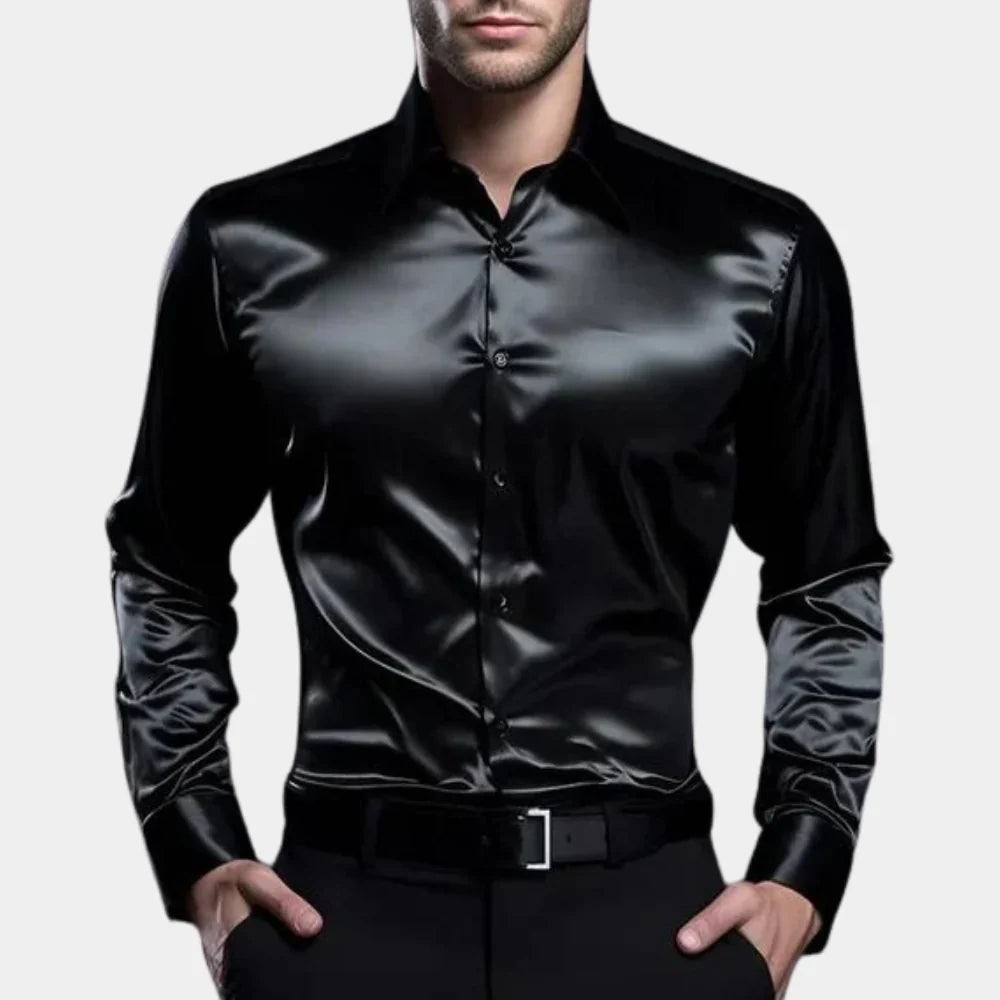 Men's Satin Shirt - Stylish and Versatile for Any Occasion