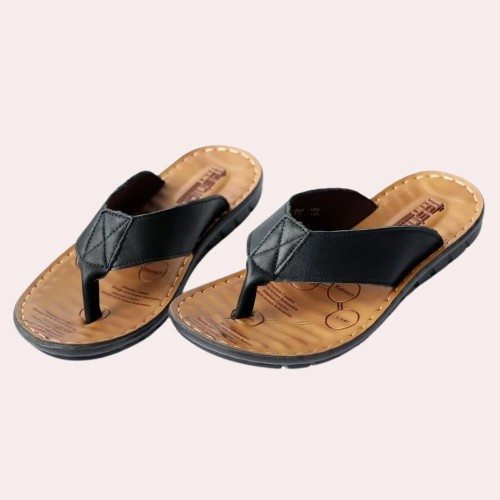 Elegant Men’s Leather Slippers