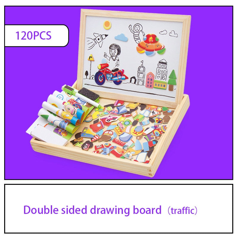 CreativeBox Magnetic Game – Educational Fun with Puzzles and Drawing Board