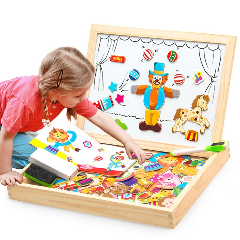 CreativeBox Magnetic Game – Educational Fun with Puzzles and Drawing Board