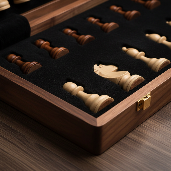 Solid Wood Travel Chess Set - Woodduelor