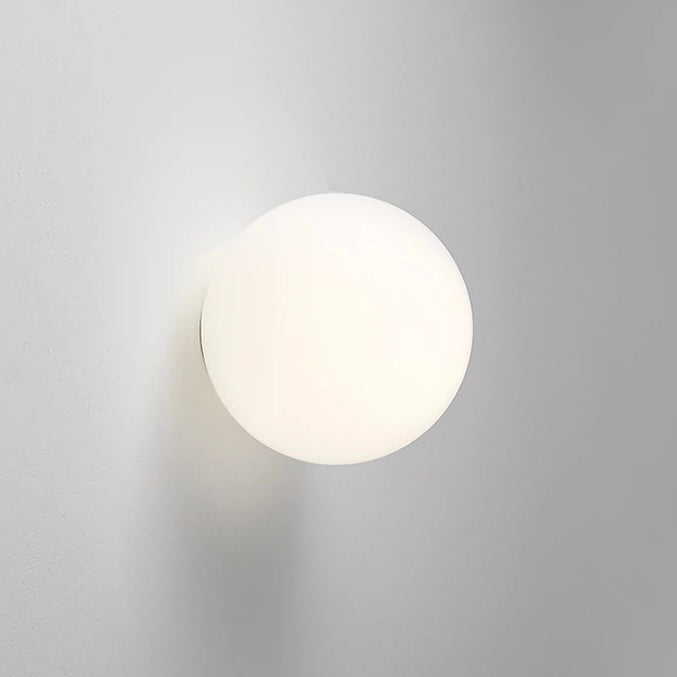 Modern Frosted Glass LED Globe Wall Light 1 Light
