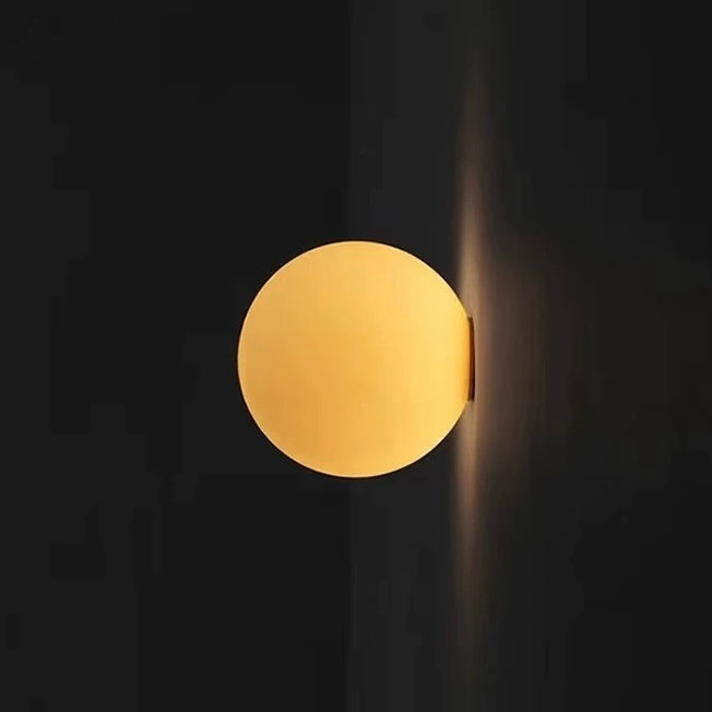 Modern Frosted Glass LED Globe Wall Light 1 Light