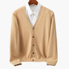 Men’s V-Neck Button-Front Cardigan – Classic Knit Layer