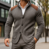 Men’s Knit Cardigan with Button Front & Patch Pockets