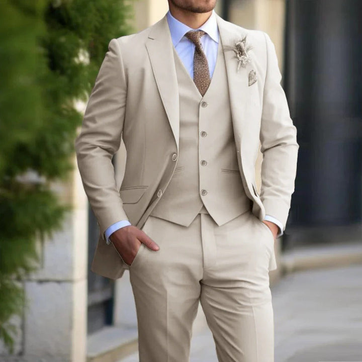 Classic Three-Piece Men's Suit – Timeless Elegance for Every Occasion