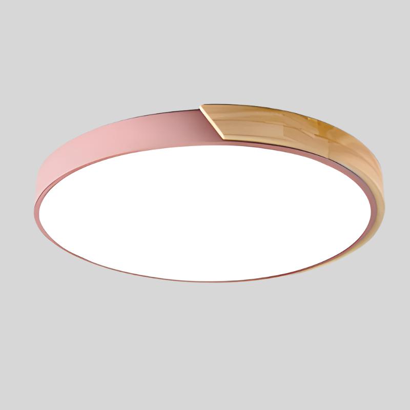 Nordic Macaron Round Wooden Ceiling Lamp