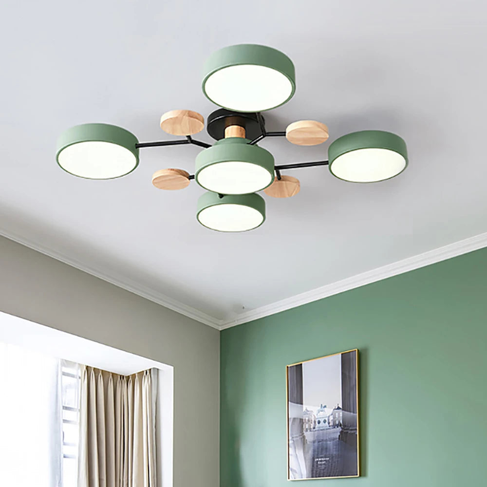 Slim Designer Ceiling Lamp with Handcrafted Finish Detail