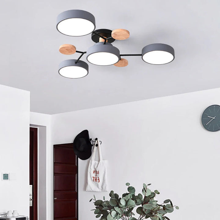 Slim Designer Ceiling Lamp with Handcrafted Finish Detail