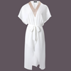 Modern V Neck Midi Dress