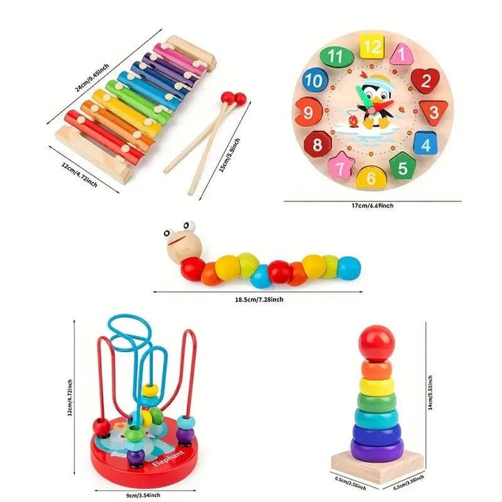 Montessori Toy Set for Children - 5-in-1 Creative Learning and Exploration