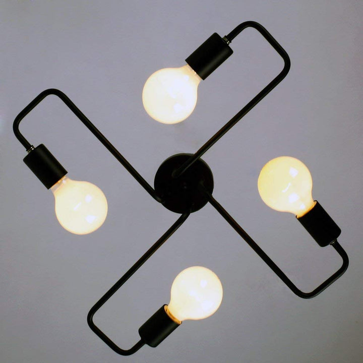 Silva Vintage LED Ceiling Lamp Industrial Style Living Room Metal 5 Colours