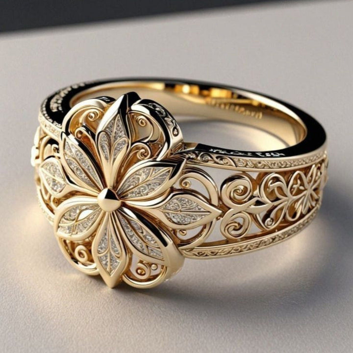 Exotic Floral Cubic Zirconia Ring