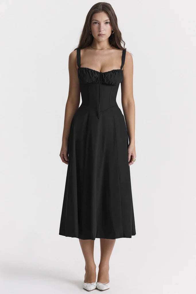 Floral Waist-Shaping Dress