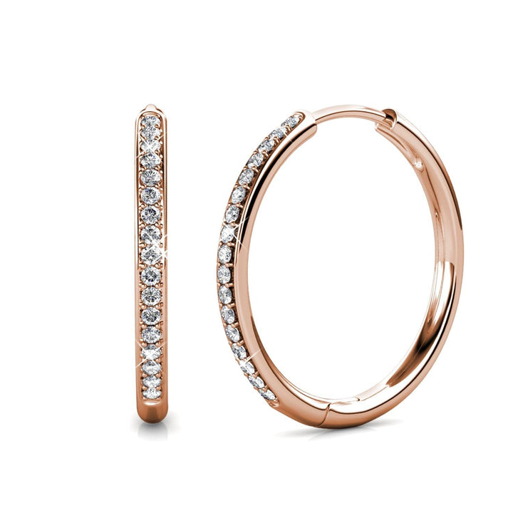 Elegant white gold earrings with subtle cubic zirconia details