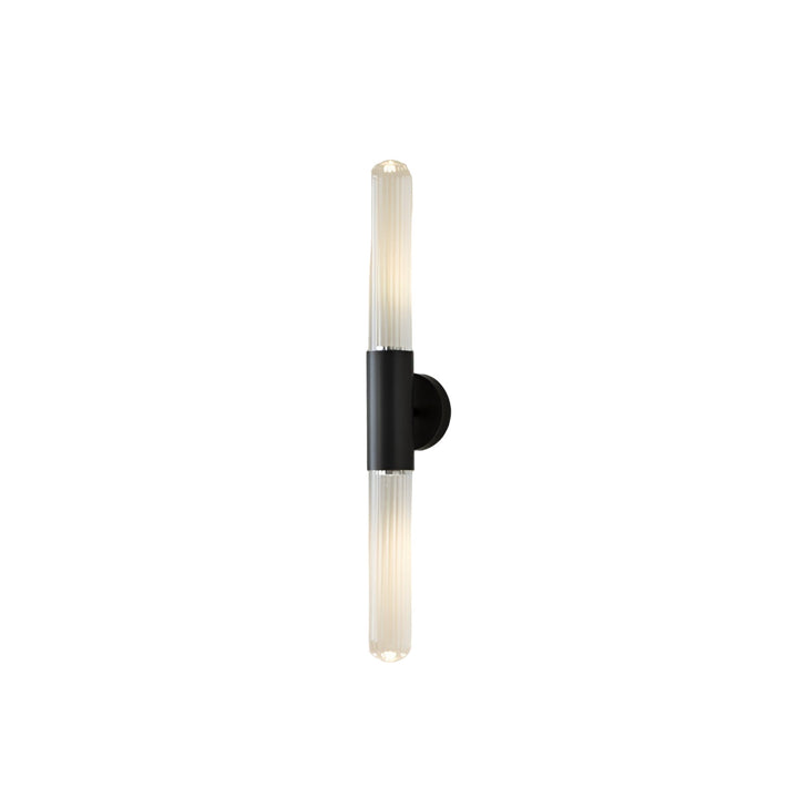 Nordic Water-Wave Glass Wall Light in Brass, 1-Light LED