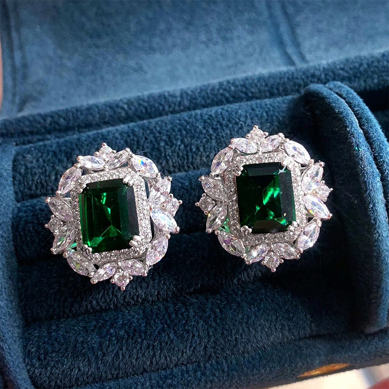 Elegant White Gold Earrings with Subtle Cubic Zirconia