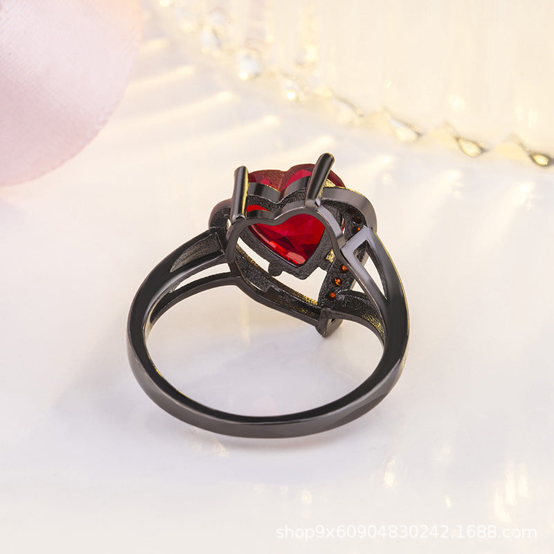Elegant white gold rose ring
