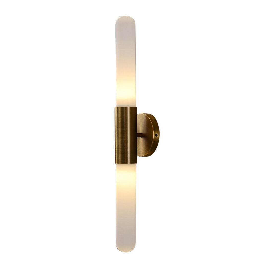 Nordic Water-Wave Glass Wall Light in Brass, 1-Light LED