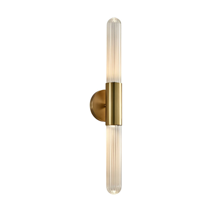 Nordic Water-Wave Glass Wall Light in Brass, 1-Light LED