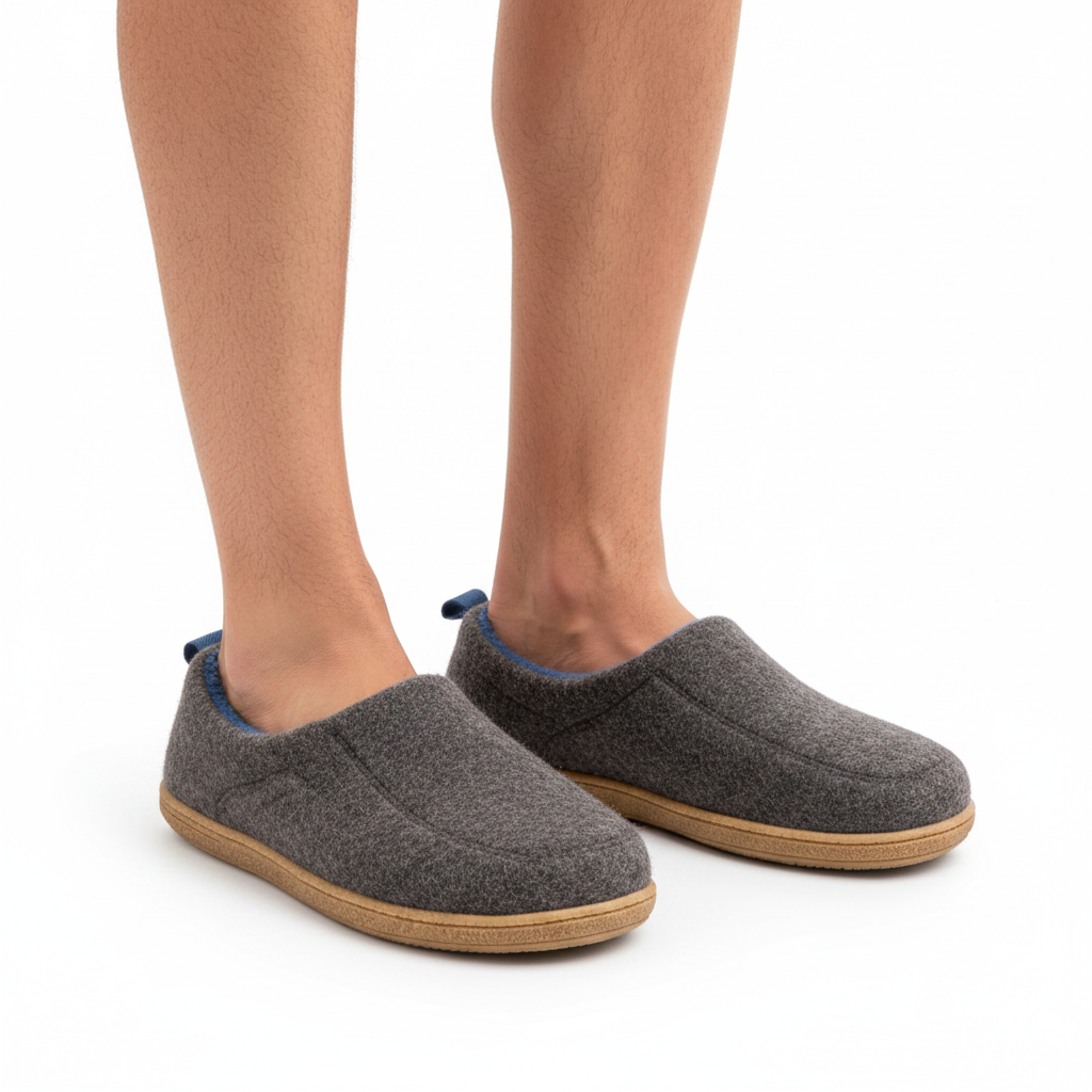 Orthopaedic Unisex Indoor Slipper – Hard Outsole &amp; Fleece Insole