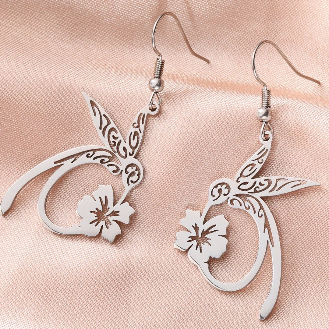 Hummingbird Spirit Stainless Steel Earrings