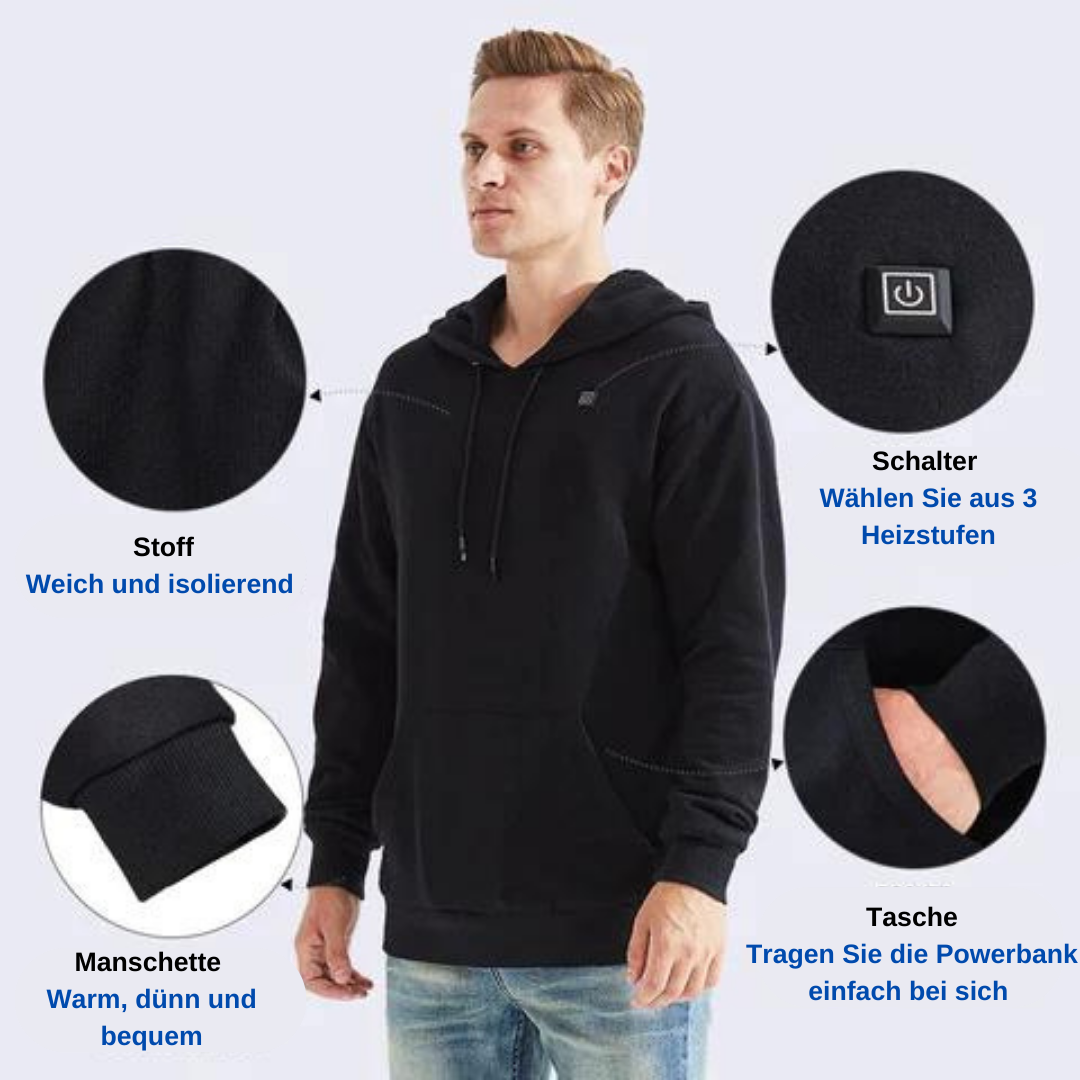 Beheizter Winter-Hoodie Unisex - ThermaHoodie
